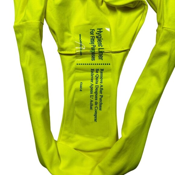 BECCA Swim Bottom Yellow Size‎ XS Hipster Shirred Neon NEW - Picture 5 of 7